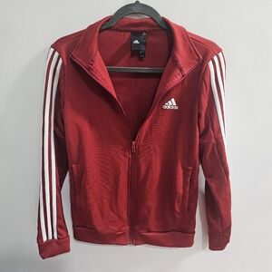 Adidas track jacket pockets red chiefs soccer small workout